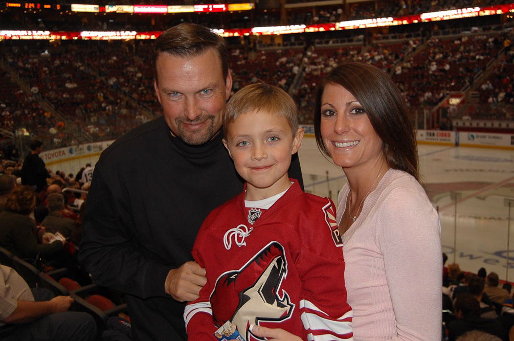 Mark Grace Family at Coyotes